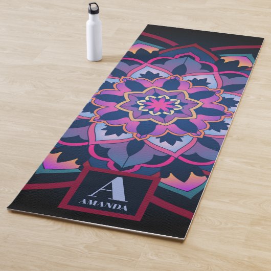 mandala cirkelvormig patroon Gepersonaliseerde naa Yogamat (In situ)