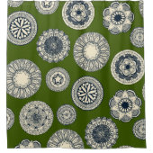 mandala cirque spot groen douchegordijn (Voorkant)