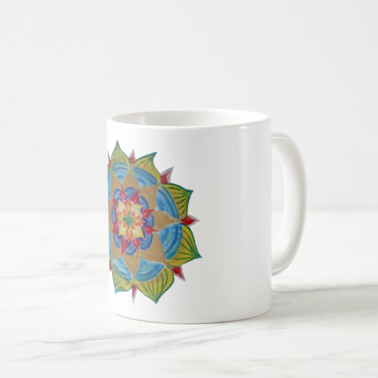 Mandala Classique Mug Blanc (Devant droit)