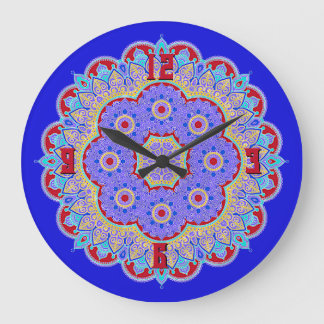 Mandala Coloré Grande Horloge