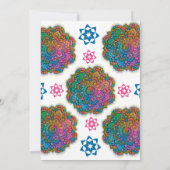 Mandala coloré Invitation d'anniversaire avec fleu (Dos)