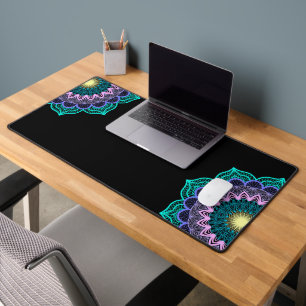 Mandala Coloré sur Fond Noir