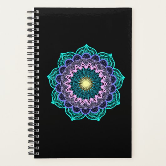 Mandala Coloré sur Fond Noir (Devant)