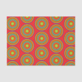Mandala Colorful Pattern Red Tissuepapier (Voorkant)