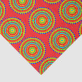 Mandala Colorful Pattern Red Tissuepapier (Detail)