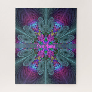 Mandala Colorful Spirituele fractal Art Name Legpuzzel