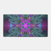 Mandala Colorful Striking Fractal Art Kaleidoscope Bureaumat (Voorkant)