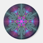 Mandala Colorful Striking Fractal Art Kaleidoscope Magneet (Voorkant)