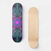 Mandala Colorful Striking Fractal Art Kaleidoscope Skateboard (Voorkant)