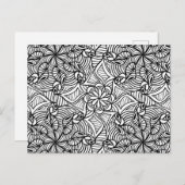 Mandala Coloring Abstract Pattern Briefkaart #1 (Voorkant / Achterkant)