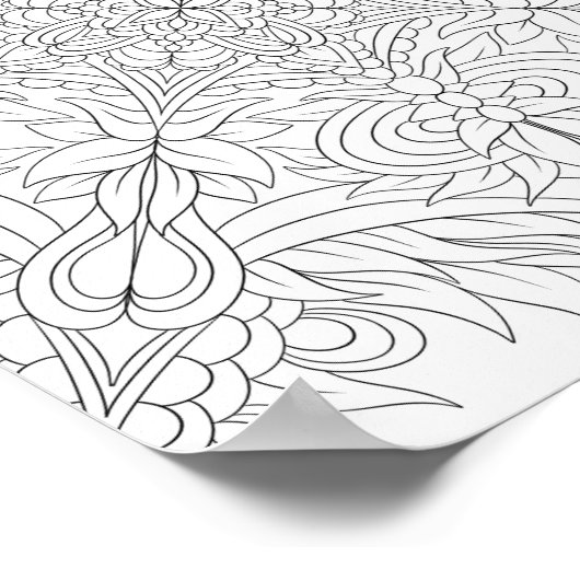 Mandala Coloring Poster (Hoek)