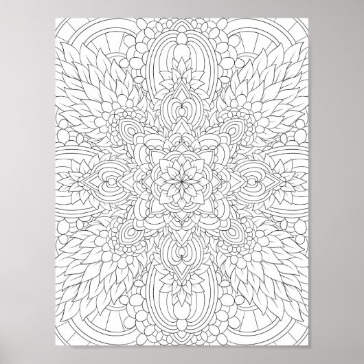 Mandala Coloring Poster (Voorkant)