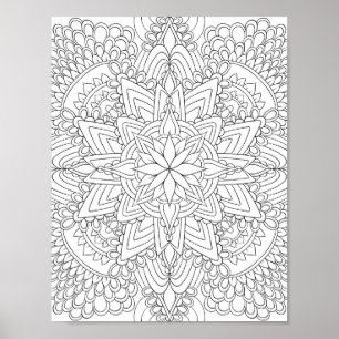 Mandala Coloring Poster