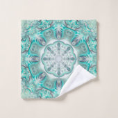 Mandala, Coral Reef Turquoise (Gant de toilette)