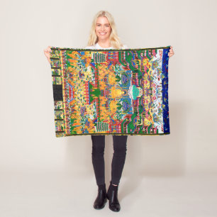 Mandala Cosmic Diagram voor Meditatie Fleece Deken