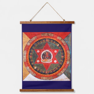 Mandala Cosmic Diagram voor Meditatie Hangend Wandkleed