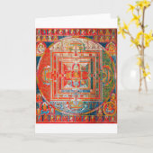 Mandala Cosmic Diagram voor Meditatie Kaart (Gele Bloem)