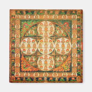 Mandala Cosmic Diagram voor Meditatie Magneet