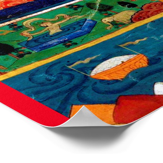 Mandala Cosmic Diagram voor Meditatie Poster (Hoek)