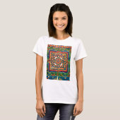 Mandala Cosmic Diagram voor Meditatie T-shirt (Voorkant volledig)