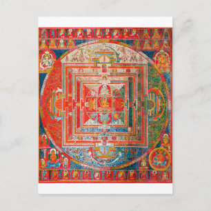 Mandala Cosmic Diagram voor Meditation Briefkaart