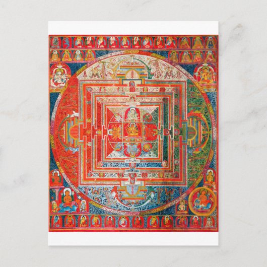 Mandala Cosmic Diagram voor Meditation Briefkaart (Voorkant)