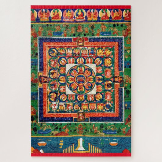 Mandala Cosmic Diagram voor Meditation Legpuzzel (Verticaal)