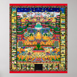 Mandala Cosmic Diagram voor Meditation Poster