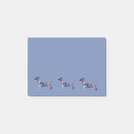 Mandala Dachshund dessin Post-it Notes (Devant)