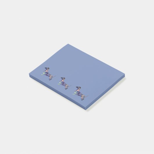 Mandala Dachshund dessin Post-it Notes (Incliné)