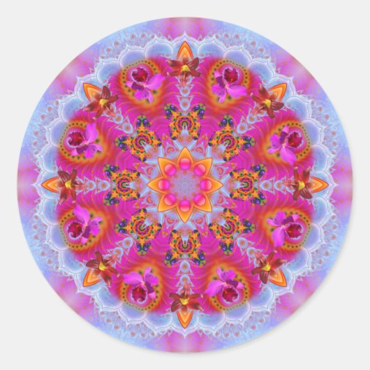 Mandala ~ Dagelijkse focus 7.4.2019 Ronde Sticker (Voorkant)