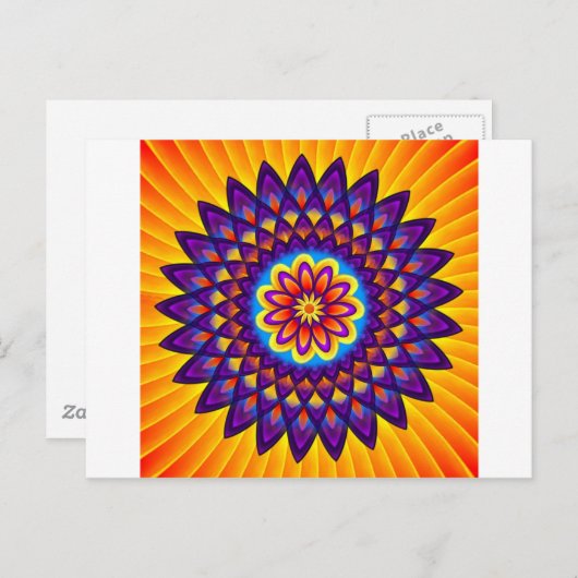 Mandala Dahlia Briefkaart (Voorkant / Achterkant)