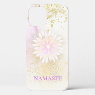 *~* Mandala Dahlia Pastel Lavender Peach AP2  iPhone 12 Hoesje