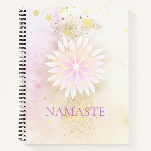*~* Mandala Dahlia Pastel Lavender Peach AP2 Notitieboek (Voorkant)