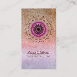 Mandala Damask Lotus Flower Meditation Holistic Visitekaartje