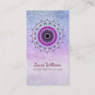 Mandala Damask Lotus Flower Meditation Holistic Visitekaartje