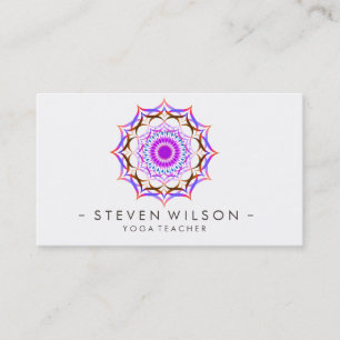 Mandala Damask Yoga Lotus Flower Meditation Visitekaartje