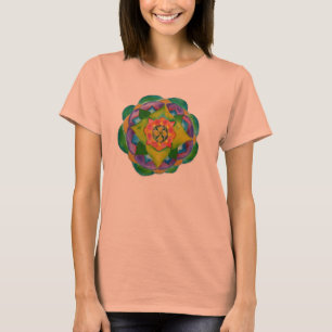 Mandala Dames Burnout T-shirt, Wit T-shirt
