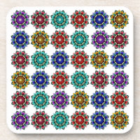 Mandala dans le dessous de verre de différentes co