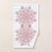 mandala de corail floral de style baroque (Serviette à main)