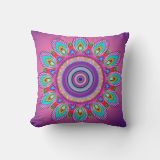 Mandala de coussin de jet de Psychedel (Recto)