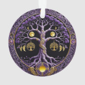 Mandala de l'Arbre de Vie violet et or (dos)