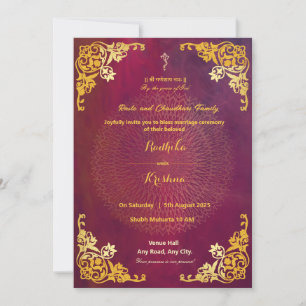 mandala de mariage indien invitation hindou