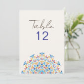 Mandala de mariage numéro de table de la culture f (Debout devant)