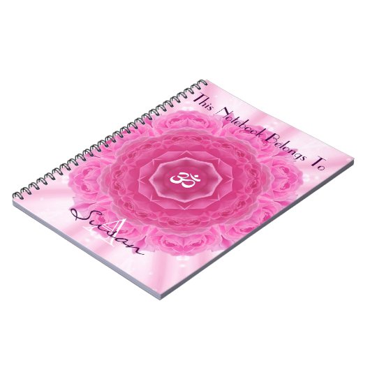 Mandala de roses, carnet (Côté gauche)