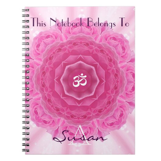 Mandala de roses, carnet (Devant)