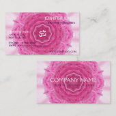 Mandala de roses, carte de visite (Devant / Derrière)