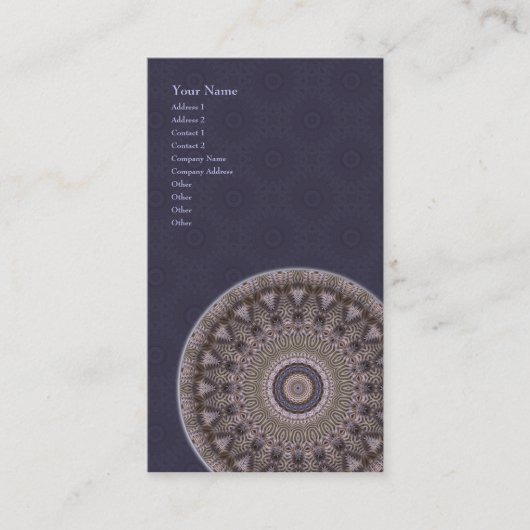 Mandala de sagesse • Carte de visite vertical (Devant)