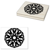 Mandala- dekoratives Muster in Rund Rubberstempel (Gestempeld)