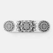 "Mandala" Design de skateboard noir et blanc (Horz)